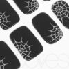 Marca: NOOVES. Imagen: Black-Spider-14.jpg. NOOVES NAILS Láminas de Uñas de Gel Precurado Premium - Black Spider | Halloween | Tiras De Uñas De Gel Semicurado| Pegatinas Uñas en Gel