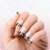 Marca: NOOVES. Imagen: Floral-Noir-9.jpg. NOOVES NAILS Láminas de Uñas de Gel Precurado Premium - Floral Noir - Francesa | Tiras De Uñas De Gel Semicurado| Pegatinas Uñas Semipermanente en Gel| Gel Nail stickers| Uñas de gel Pegatinas