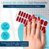 Marca: NOOVES. Imagen: JtaimeMesadetrabajo2.jpg. NOOVES - Láminas de Gel para Uñas|Je t'aime - Rojo 20 uds, Uñas de Gel Semicuradas Premium, Gel Nail Stickers,Pegatinas Uñas de Gel, Incluye 1 Lima de Uñas y 1 Palito de Naranjo, Vegano