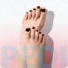 Marca: NOOVES. Imagen: Noir-Onyx_1.jpg. NOOVES NAILS Láminas de Uñas de Gel Precurado Premium para Pies - Noir Onix - Esmalte en Gel Semipermanente | Diseño de Uñas de Pedicura | Láminas de Uñas Pegatinas de Gel
