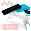 Marca: NOOVES. Imagen: Pack-RosePale1.jpg. Láminas de Uñas de Gel Precurado Rosas (Rose Pâle) + Lámpara de secado de uñas UV/LED PORTÁTIL 8w|Tiras De Uñas De Gel semicurado|Pegatinas Uñas Semipermanente en Gel|Gel Nail stickers|Uñas de gel Pegatinas