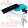 Marca: NOOVES. Imagen: PackNaturalNude1.jpg. NOOVES - Pack Láminas de Gel para Uñas Color Nude (Natural Nude) 20 uds + Lámpara de Secado de Uñas UV/LED, Uñas de Gel Semicuradas Premium, Gel Nail Stickers, Pegatinas Uñas de Gel, con 1 Lima de Uñas