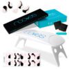 Marca: NOOVES. Imagen: PackWhiteCow1.jpg. Láminas de Uñas de Gel Precurado Nail Art + Lámpara de secado de uñas UV/LED PORTÁTIL 8w|Tiras De Uñas De Gel semicurado|Pegatinas Uñas Semipermanente en Gel|Gel Nail stickers|Uñas de gel Pegatinas