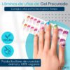 Marca: NOOVES. Imagen: Rainbowstar2Mesadetrabajo2.jpg. NOOVES NAILS Láminas de Uñas de Gel Precurado Premium - Rainbow Star | Nail Art | Tiras De Uñas De Gel semicurado| Pegatinas Uñas Semipermanente en Gel| Gel Nail stickers| Uñas de gel Pegatinas