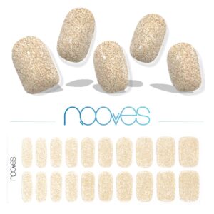 Marca: NOOVES. Imagen: Shiny-Gold.jpg. NOOVES NAILS Láminas de Uñas de Gel Precurado Premium - Shiny Gold - Dorado (Glitter - Dorado) | Tiras De Uñas De Gel semicurado| Pegatinas Uñas Semipermanente en Gel| Gel Nail stickers| Uñas de gel Pegatinas