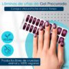 Marca: NOOVES. Imagen: VelvetHaloMesadetrabajo2.jpg. NOOVES NAILS Láminas de Uñas de Gel Precurado Premium - Velvet Halo - Violeta | Tiras De Uñas De Gel semicurado| Pegatinas Uñas Semipermanente en Gel| Gel Nail stickers| Uñas de gel Pegatinas