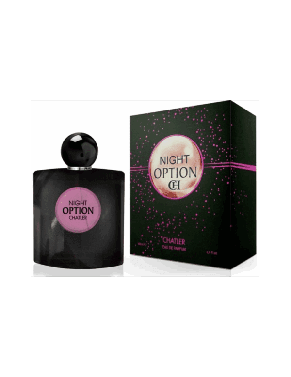 Marca: CHATLER. Imagen: option-night-chatler-op-bl.png. Chatler OPTION NIGHT. Fragancia para mujer (100ml).