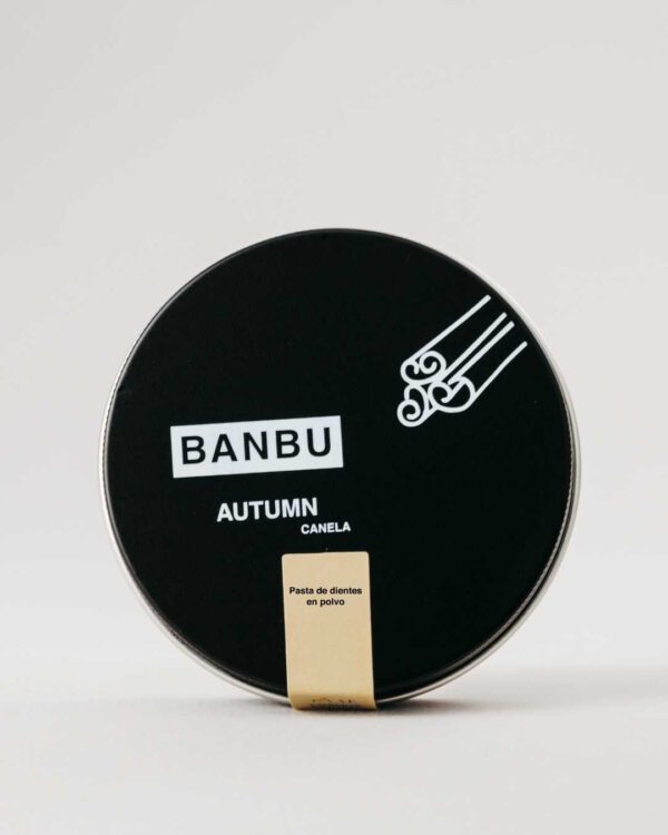 Marca: BANBU. Imagen: 1.Producto_Packaging_79d6155a-1217-4e82-9244-361ad3255a14.jpg. Pasta de Dientes en Polvo ECO AUTUMN. 60ml.