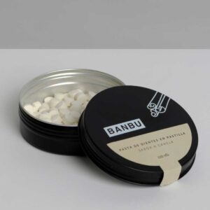 Marca: BANBU. Imagen: 1.Producto_Packaging_e5270958-8626-4d44-9ad4-f5da847d8de3.jpg. Pasta de Dientes en Pastilla ECO AUTUMN. 120 pastillas.