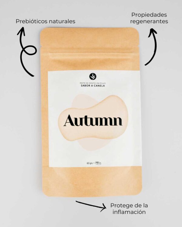 Marca: BANBU. Imagen: 3.Producto_Beneficios1_76ec6290-f915-445d-9f7c-76d97cd0d87d.jpg. Refill Pasta de Dientes en Polvo ECO AUTUMN. 120ml.