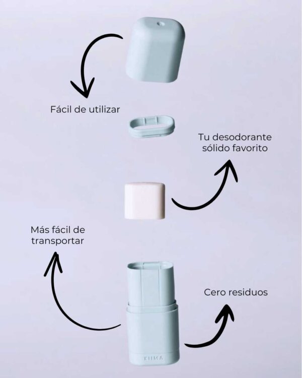 Marca: BANBU. Imagen: Aplicador_con_tres_desodorantes_solidos_naturales.jpg. Aplicador + 3 Desodorantes Sólidos ECO Piel Sensible