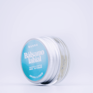 Marca: BANBU. Imagen: Balsamo_labios_coco_packaging.png. Bálsamo Labial ECO Aroma COCO. 5ml.
