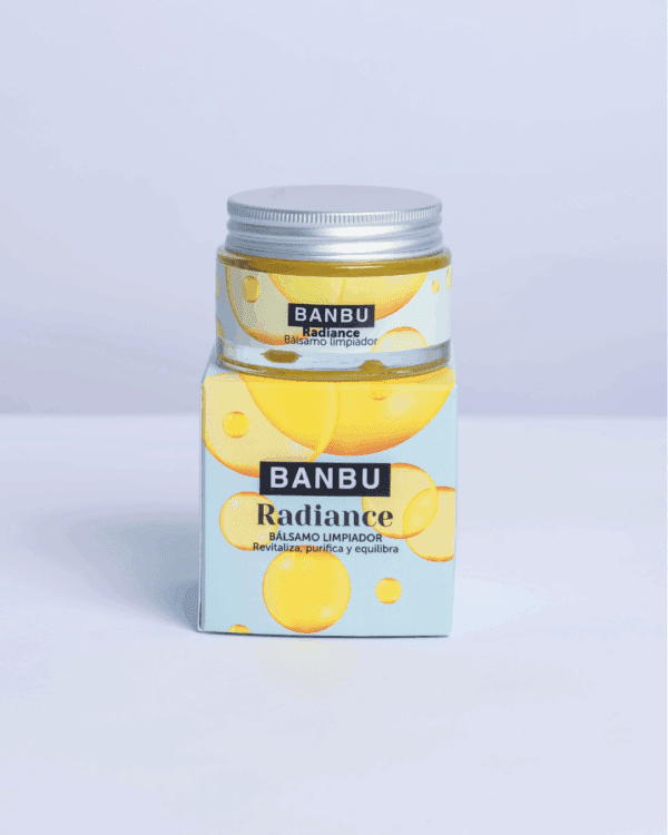 Marca: BANBU. Imagen: Balsamo_limpiador_facial_radiance_packaging.png. Bálsamo limpiador facial en crema RADIANCE. 50ml