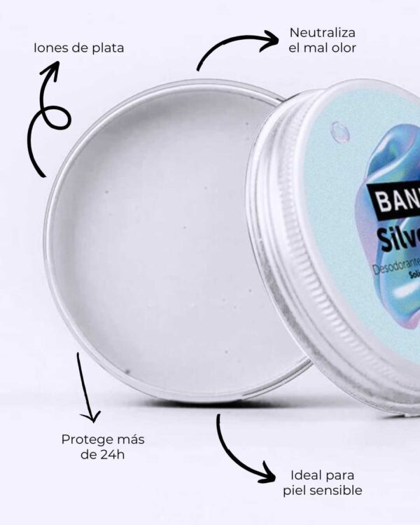 Marca: BANBU. Imagen: Desodorante_crema_silver_sea_beneficios.jpg. Desodorante Crema ECO Piel Sensible SILVER SEA. 50ml.