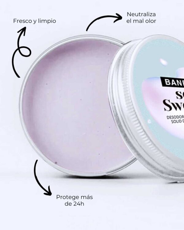 Marca: BANBU. Imagen: Desodorante_crema_so_sweet_beneficios.jpg. Desodorante Crema ECO SO SWEET. 50ml.