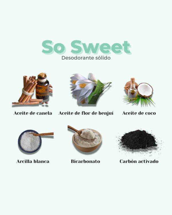 Marca: BANBU. Imagen: Desodorante_en_crema_so_sweet_ingredientes.jpg. Desodorante Crema ECO SO SWEET. 50ml.
