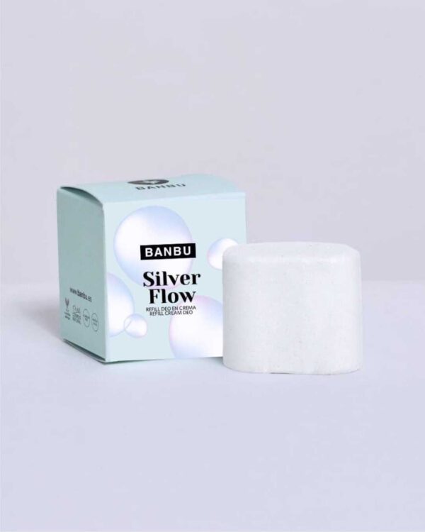 Marca: BANBU. Imagen: Desodorante_solido_silver_flow.jpg. Desodorante ECO sólido Piel Sensible SILVER FLOW. 42ml.
