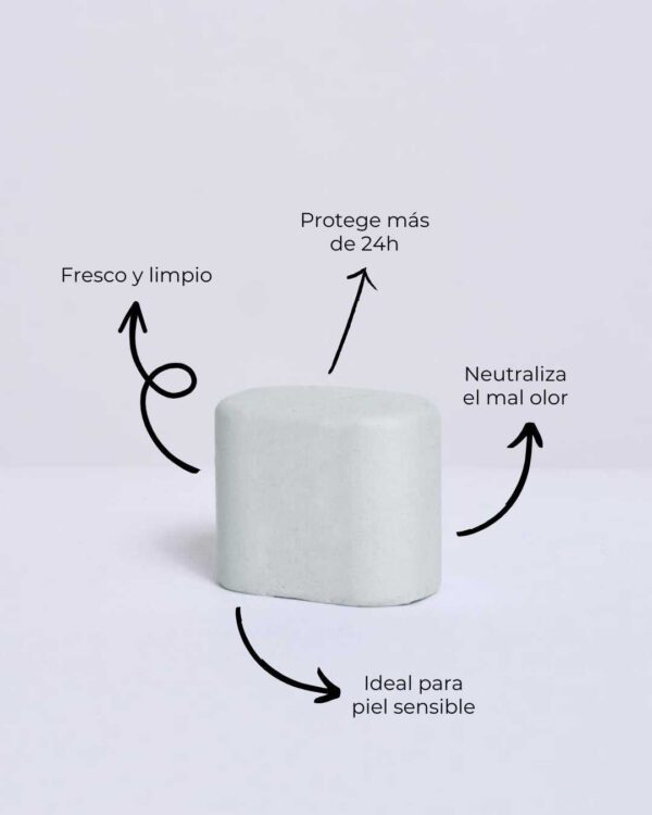 Marca: BANBU. Imagen: Desodorante_solido_silver_sea_beneficiosneficios1_f40de49b-6cb4-4cdf-94c4-72990aa9bbbe.jpg. Desodorante Sólido ECO Piel Sensible SILVER SEA. 45ml.