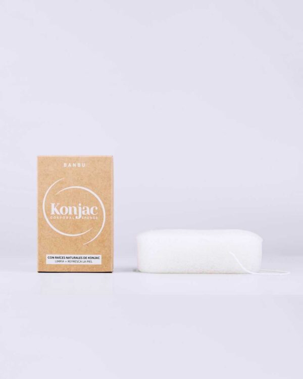 Marca: BANBU. Imagen: Esponja_corporal_konjac_natural_packaging.jpg. Esponja Konjac Corporal Purificante Natural