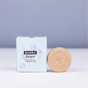 Marca: BANBU. Imagen: Exfoliante_facial_grace_packaging.webp. Exfoliante Facial solido GRACE. 50gr.