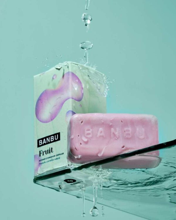 Marca: BANBU. Imagen: FRUIT_acondicionador_natural_rizos.jpg. Acondicionador Sólido ECO Cabello Rizado FRUIT. 50gr.