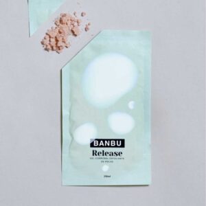 Marca: BANBU. Imagen: Gel_en_polvo_Release_packaging.jpg. Gel de Ducha en Polvo ECO Exfoliante RELEASE. 30gr./250ml.