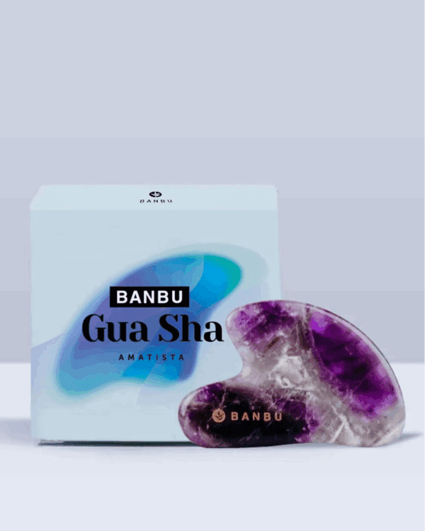 Marca: BANBU. Imagen: Gua_Sha_amatista_packaging.png. Gua Sha de Amatista