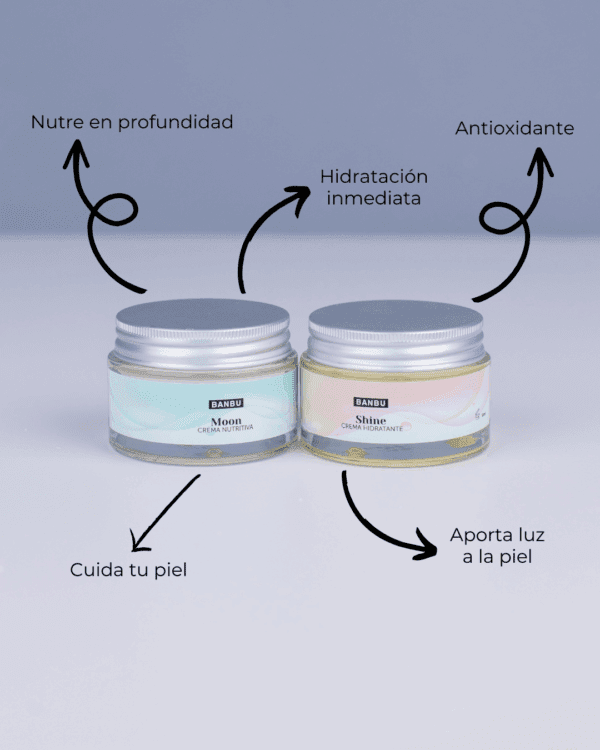 Marca: BANBU. Imagen: Pack_cremas_faciales_beneficios.png. Pack cremas faciales