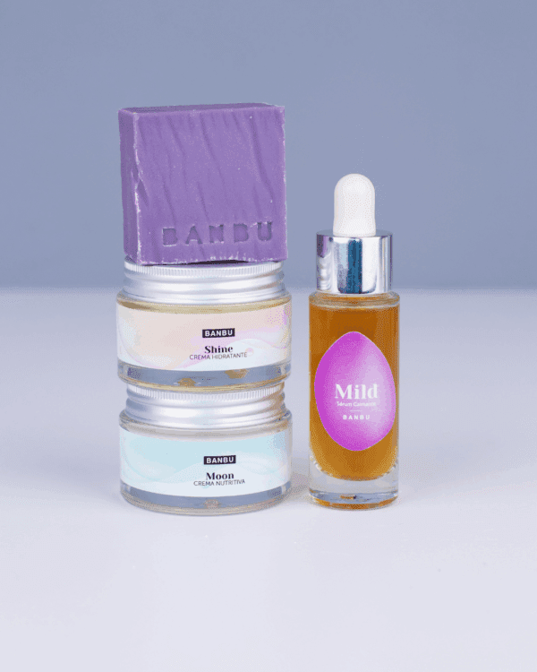 Marca: BANBU. Imagen: Pack_rutina_facial_antiedad_piel_sensible.png. Pack Rutina Facial COMPLETA ECO - Well Aging PIEL SENSIBLE