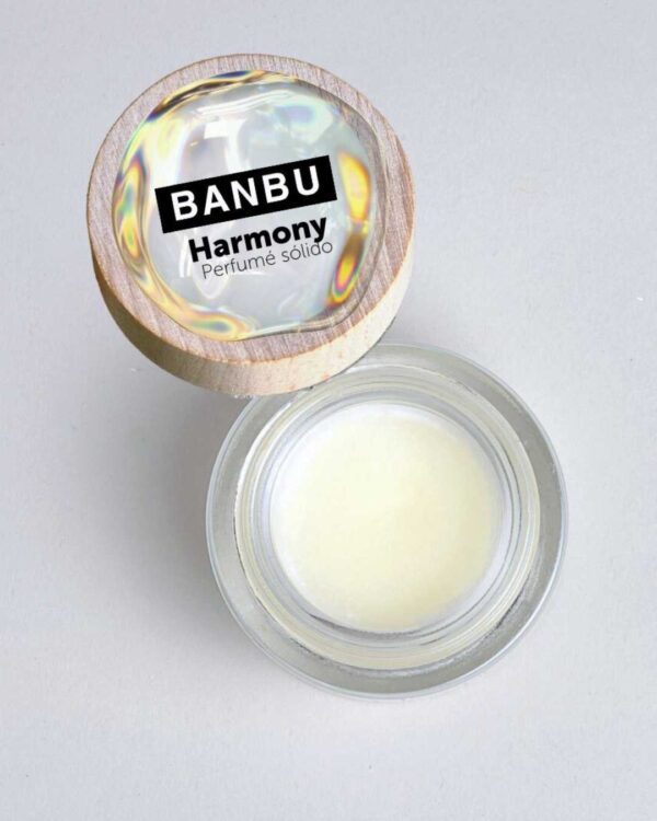Marca: BANBU. Imagen: Perfume_solido_harmony_packaging.jpg. Perfume Sólido ECO HARMONY. 15ml.