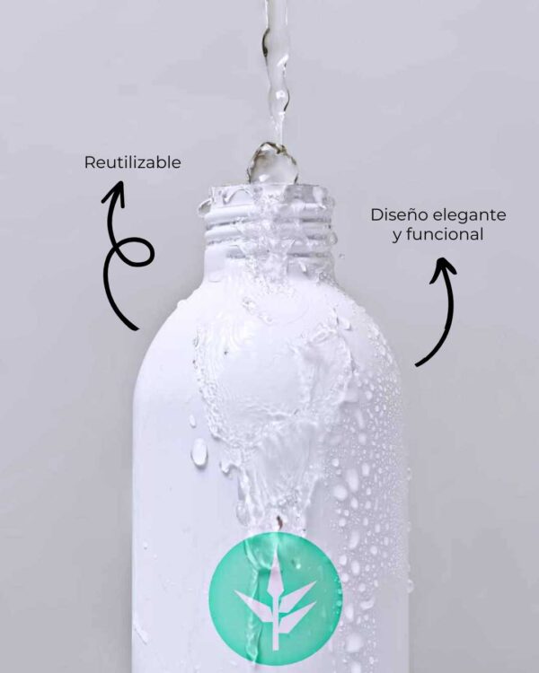 Marca: BANBU. Imagen: Producto_Beneficios1_1d5f5afc-9beb-4b5a-a3b2-17065f224279.jpg. Botella para Gel en Polvo (ducha o peinado)
