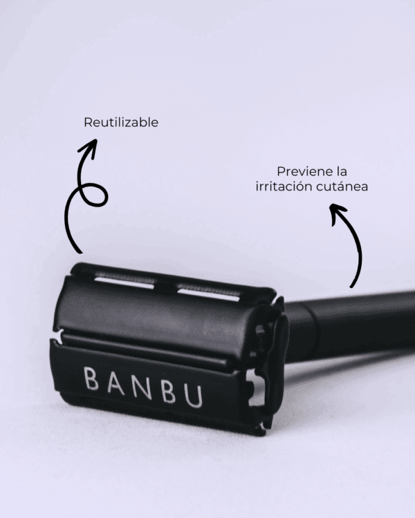 Marca: BANBU. Imagen: Producto_Beneficios1_a79651f6-1164-42f8-a7b4-74d3414b3b81.png. Maquinilla de Afeitar Sharp