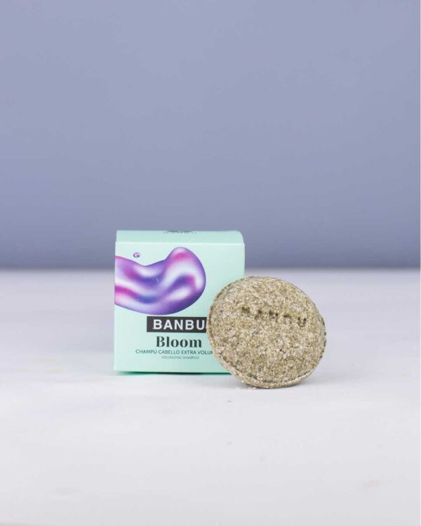 Marca: BANBU. Imagen: Producto_Packaging_0184066c-b94d-4b7b-bea0-3a7d9afd3ce5.jpg. Champú Sólido ECO Volumen Cabello Fino BLOOM. 75gr.