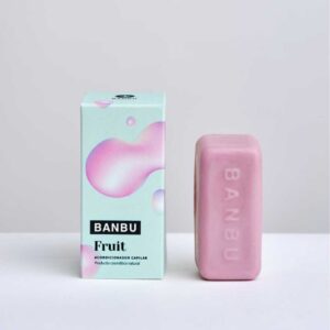 Marca: BANBU. Imagen: Producto_Packaging_9bcf18b6-0574-4aeb-acbc-d5d650079446.jpg. Acondicionador Sólido ECO Cabello Rizado FRUIT. 50gr.