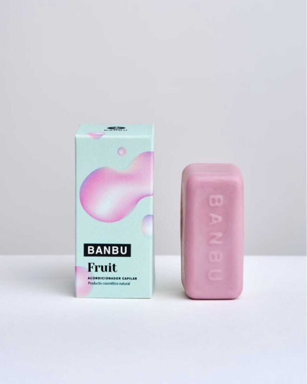 Marca: BANBU. Imagen: Producto_Packaging_9bcf18b6-0574-4aeb-acbc-d5d650079446.jpg. Acondicionador Sólido ECO Cabello Rizado FRUIT. 50gr.
