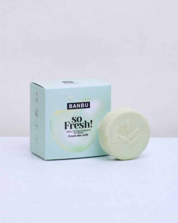 Marca: BANBU. Imagen: Refill_desodorante_crema_so_fresh_packaging.jpg. Refill Desodorante Crema ECO SO FRESH. 50ml.