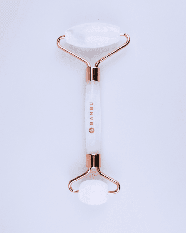Marca: BANBU. Imagen: Roller_facial_de_cuarzo_blanco.png. Roller Facial de Cuarzo Blanco