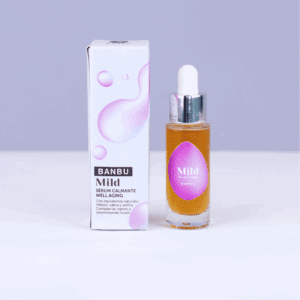 Marca: BANBU. Imagen: Serum_facial_Mild_packaging.png. Sérum Facial ECO Calmante MILD. 30ml.
