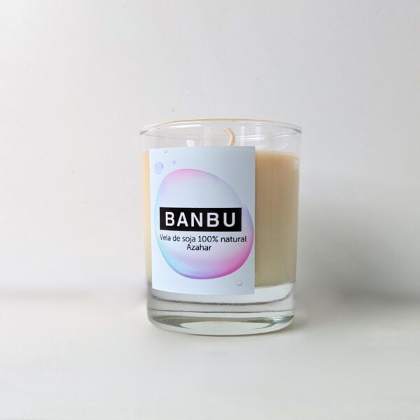 Marca: BANBU. Imagen: VELA_DE_SOJA_NATURAL_AZAHAR.jpg. Vela de Soja Natural Aroma Azahar