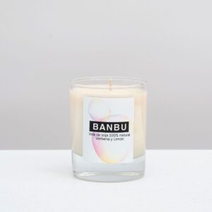Marca: BANBU. Imagen: VELA_DE_SOJA_NATURAL_VERBENA_Y_LIMON.jpg. Vela de Soja Natural Aroma Verbena y Limón