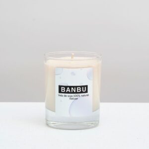 Marca: BANBU. Imagen: VELA_DE_SOJA_NATURAL_VERTIVER.jpg. Vela de Soja Natural Aroma Vetiver