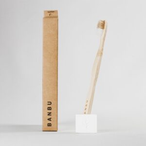 Marca: BANBU. Imagen: cepillo_de_dientes_suaves_blanco.jpg. Cepillo de Dientes de Madera Cerdas Suaves