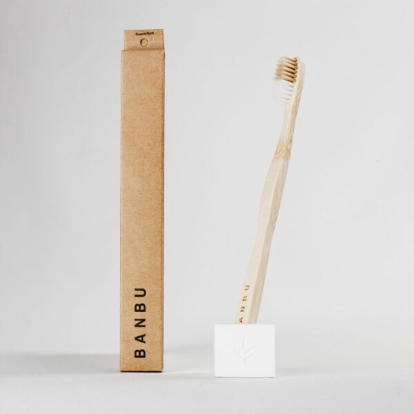 Marca: BANBU. Imagen: cepillo_de_dientes_suaves_blanco.jpg. Cepillo de Dientes de Madera Cerdas Suaves