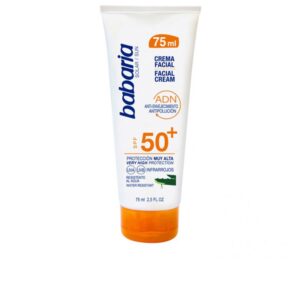 Marca: BABARIA. Imagen: 102504.jpg. SOLAR ADN crema solar facial aloe vera SPF50+ 75 ml
