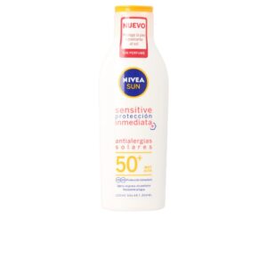 Marca: NIVEA. Imagen: 111572.jpg. SUN ANTIALERGIAS SOLARES sensitive SPF50+ leche 200 ml