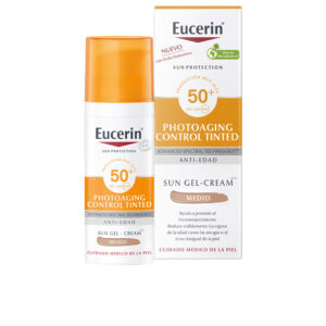 Marca: EUCERIN. Imagen: 112354.jpg. SUN PROTECTION PHOTOAGING gel-crema SPF50+ #medium 50 ml
