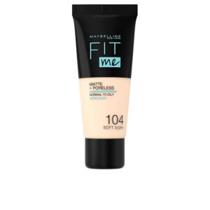 Marca: MAYBELLINE. Imagen: 119357.jpg. MAYBELLINE. FIT ME! Foundation matte+poreless #104-soft ivory