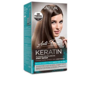 Marca: KATIVA. Imagen: 119516.jpg. KATIVA. KERATIN ANTI-FRIZZ alisado brasileño sin plancha repara puntas 30 días 3 u