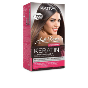 Marca: KATIVA. Imagen: 119517.jpg. KATIVA. KERATIN ANTI-FRIZZ alisado brasileño sin plancha xtrem care 30 días 3 u