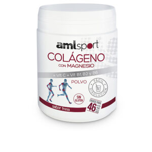 Marca: AMLSPORT. Imagen: 124310.jpg. AMLSPORT. COLÁGENO CON MAGNESIO + VIT.C + VIT.B1.B2.B6 sabor fresa pol 350 gr